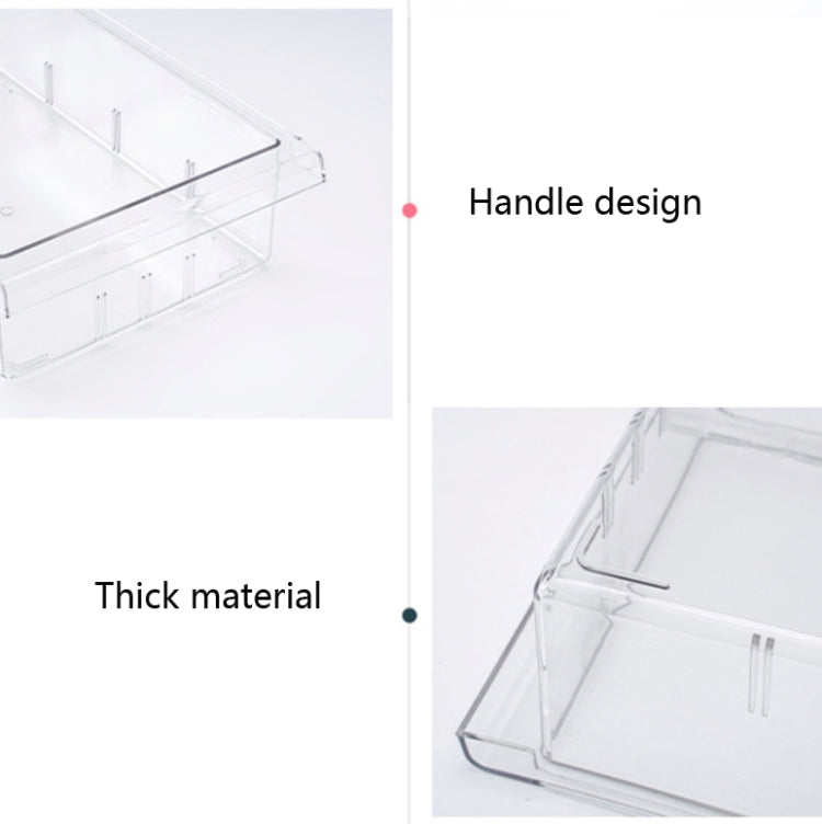 Transparent Hanging & Pull-out Refrigerator Sorting Fresh-keeping Box For Fruits Vegetables & Eggs With Separate Classification Box, Specification: 4 Grids