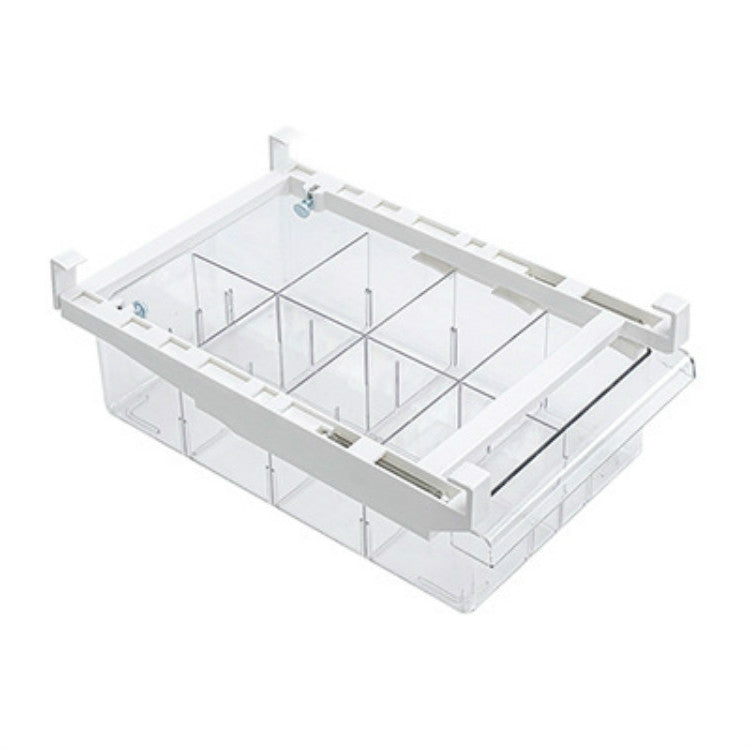 Transparent Hanging & Pull-out Refrigerator Sorting Fresh-keeping Box For Fruits Vegetables & Eggs With Separate Classification Box, Specification: 8 Grids