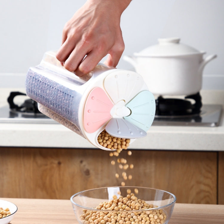 2 PCS Kitchen Petals Moisture-proof Storage Cans Plastic Compartment Sealed Food Cans, Capacity:2 Grids