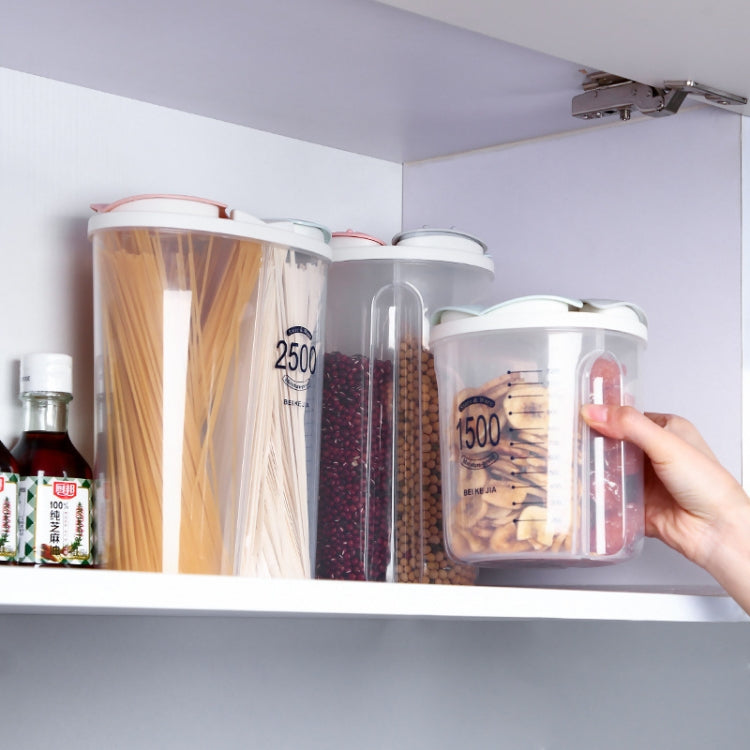 2 PCS Kitchen Petals Moisture-proof Storage Cans Plastic Compartment Sealed Food Cans, Capacity:4 Grids