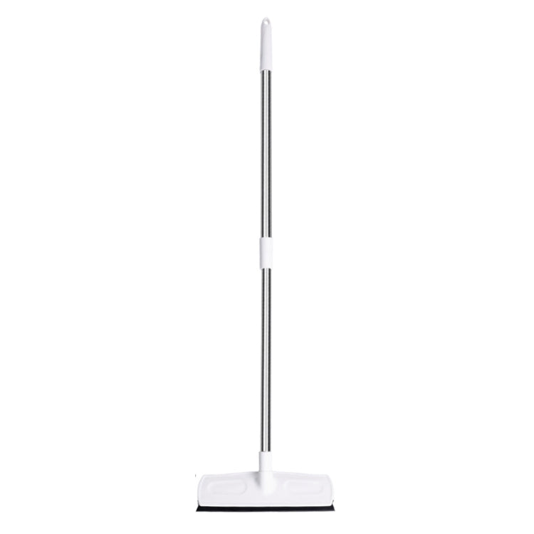 Retractable Floor Brush Bathroom Cleaning & Wiping Dual Purpose Brush Long-handled Bristle Floor Brush, Size:1M(White)