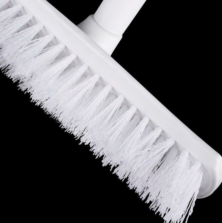 Retractable Floor Brush Bathroom Cleaning & Wiping Dual Purpose Brush Long-handled Bristle Floor Brush, Size:1M(White)