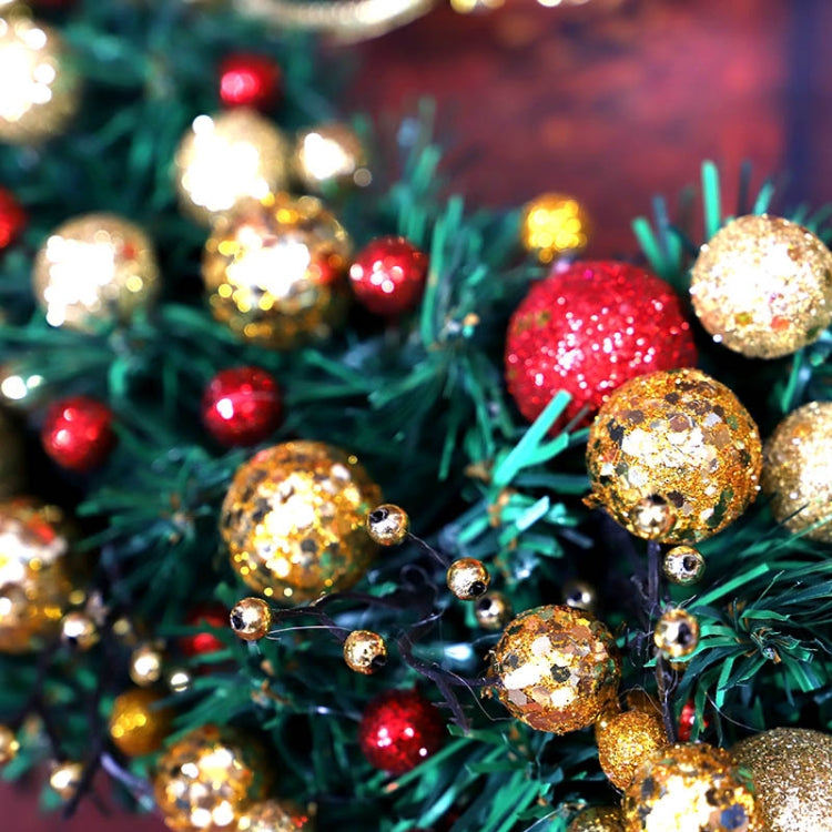 Sprinkle Powder Ball Christmas Wreath Christmas Ornament Bow Pendant, Size:30 CM