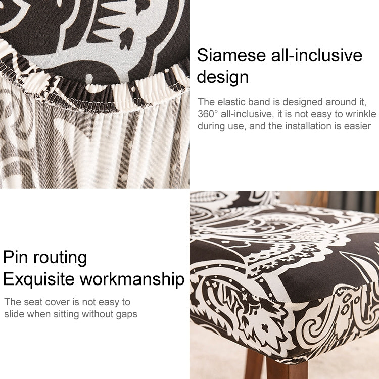2 PCS Elastic All-inclusive Chair Cover Hotel Restaurant General Simple Dining Table And Chair Cover
