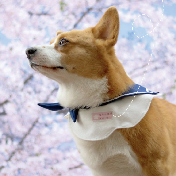 Pet School Uniform Dog Saliva Towel Sailor Suit, Size: S