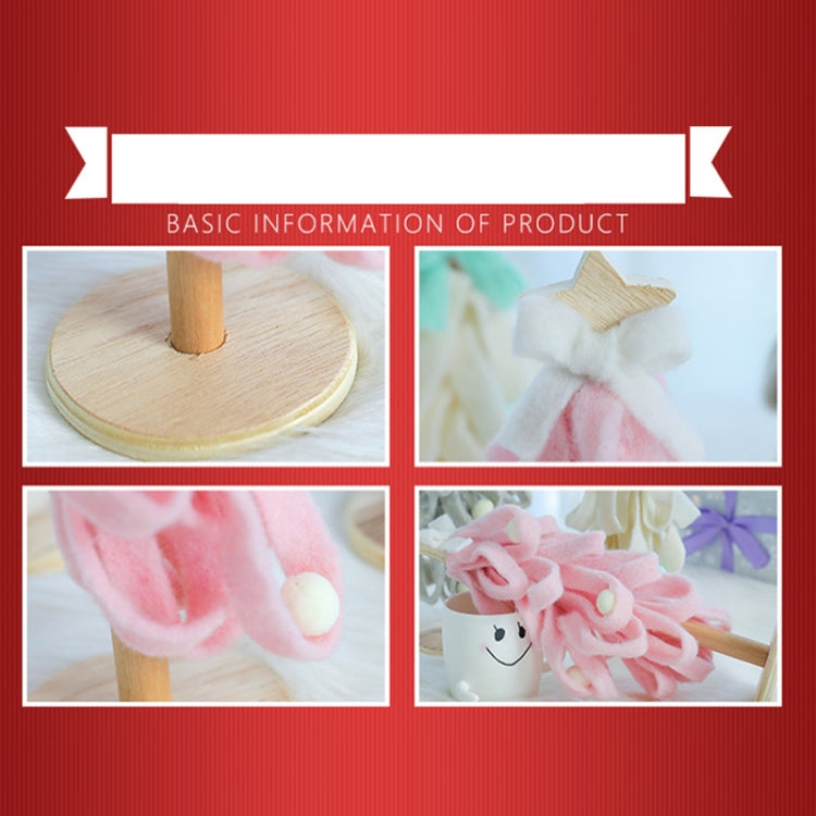Wool Felt Christmas Tree Desktop Christmas Decoration Photo Props(Pink)