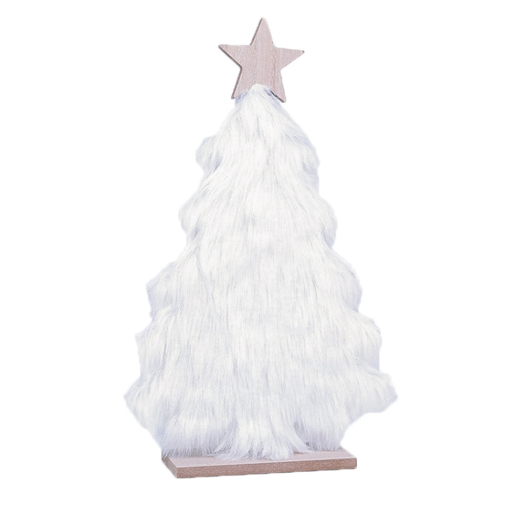 Wooden Plush Christmas Tree Shop Restaurant Christmas Decoration Tabletop Layout