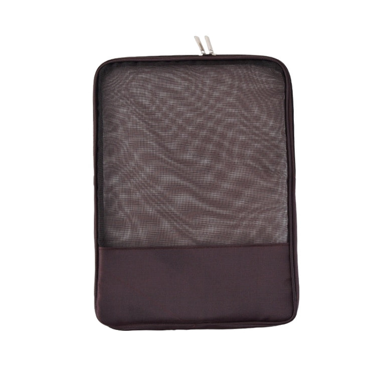 6 PCS Translucent Mesh Zipper File Bag Special Stationery Storage Bag For Student Exams Random Colour