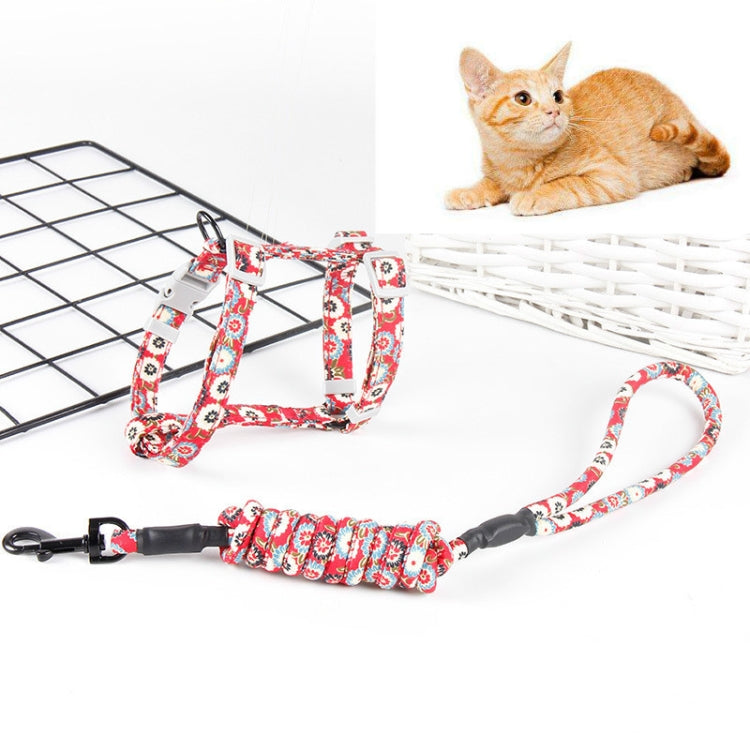 2 PCS Pet Adjustable Traction Rope Cat Leash, Size:S