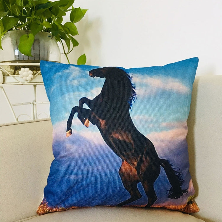 3 PCS Digital Printing Multi-horse Galloping Pillow Cushion Pillowcase