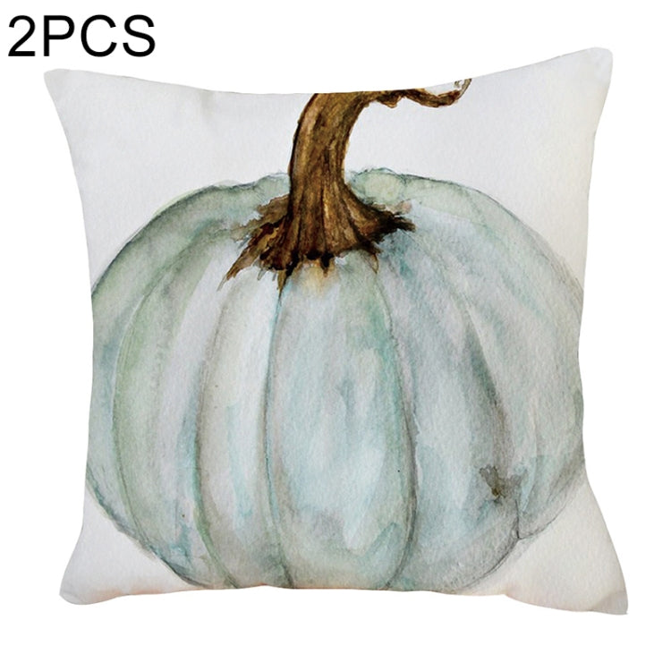 2 PCS Halloween Pumpkin Short Plush Super Soft Pillowcase Decoration without Pillow Core