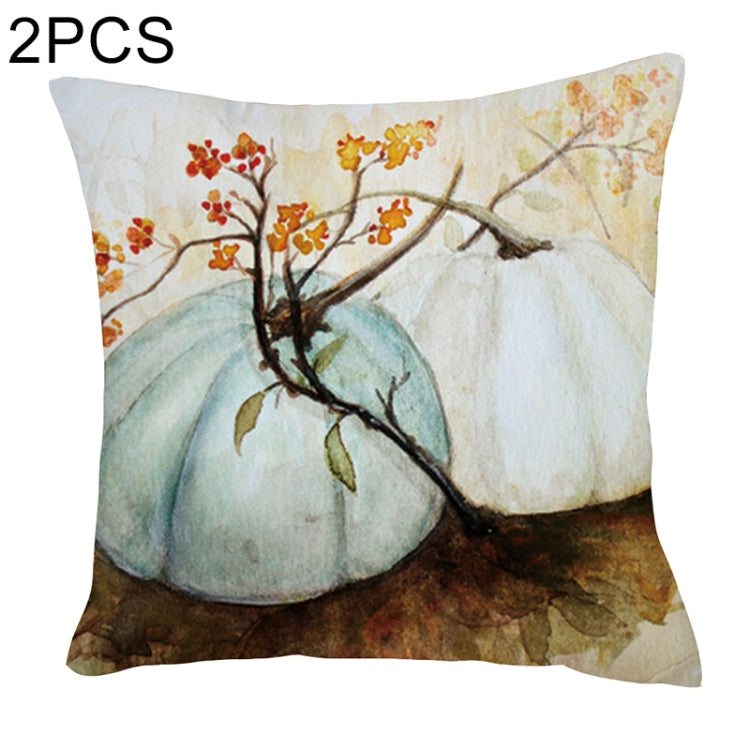2 PCS Halloween Pumpkin Short Plush Super Soft Pillowcase Decoration without Pillow Core