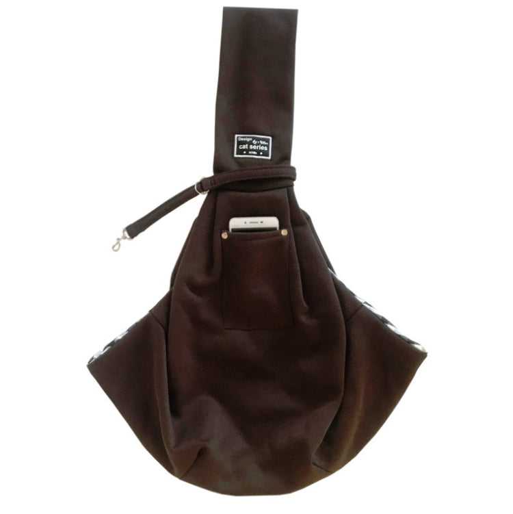 Pet Outing Carrier Bag Cotton Messenger Shoulder Bag, Colour: Brown