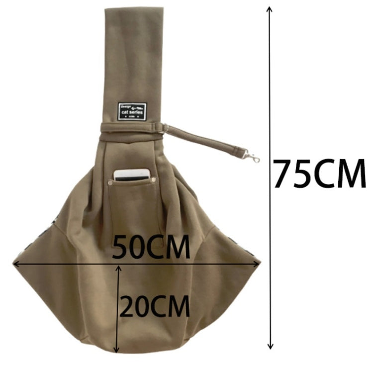 Pet Outing Carrier Bag Cotton Messenger Shoulder Bag, Colour: Brown