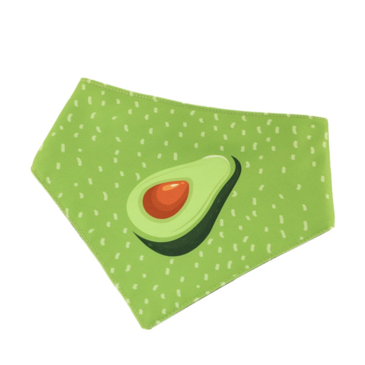 Refreshing Avocado Pet Scarf Three-layer Thickened Waterproof Saliva Towel, Size: XS