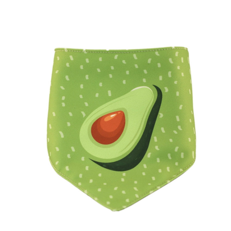 Refreshing Avocado Pet Scarf Three-layer Thickened Waterproof Saliva Towel, Size: S