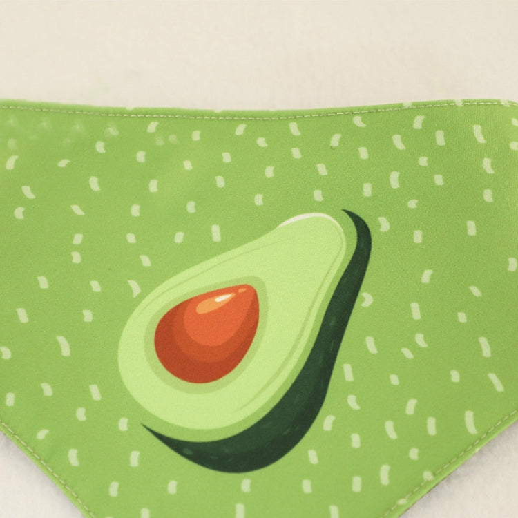 Refreshing Avocado Pet Scarf Three-layer Thickened Waterproof Saliva Towel, Size: S