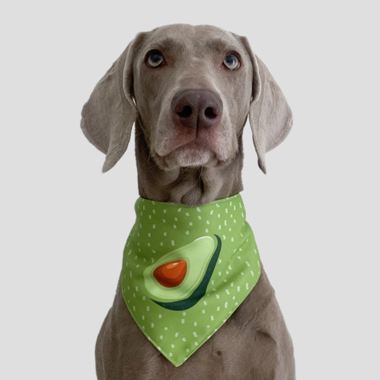 Refreshing Avocado Pet Scarf Three-layer Thickened Waterproof Saliva Towel, Size: S