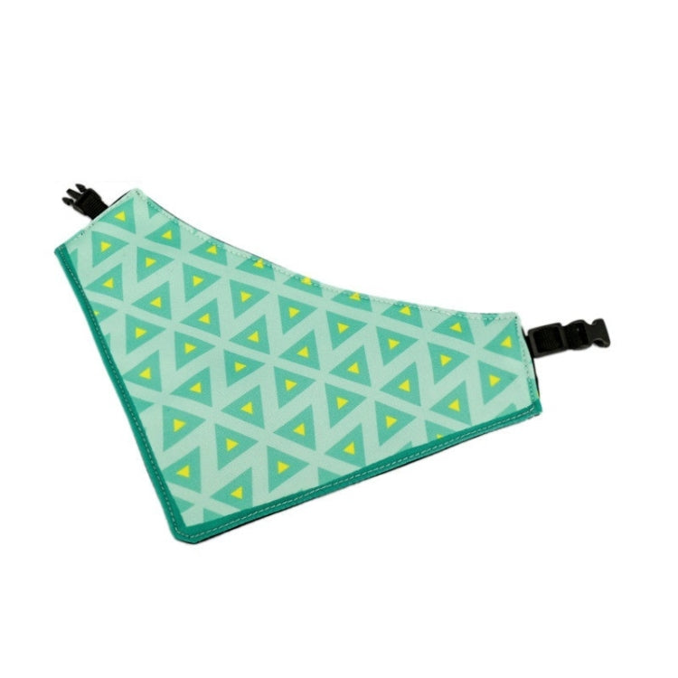 Pastoral Style Green Deometric Triangle Pet Scarf Three-layer Thickened Waterproof Saliva Towel, Size: XL