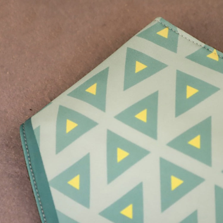 Pastoral Style Green Deometric Triangle Pet Scarf Three-layer Thickened Waterproof Saliva Towel, Size: XL