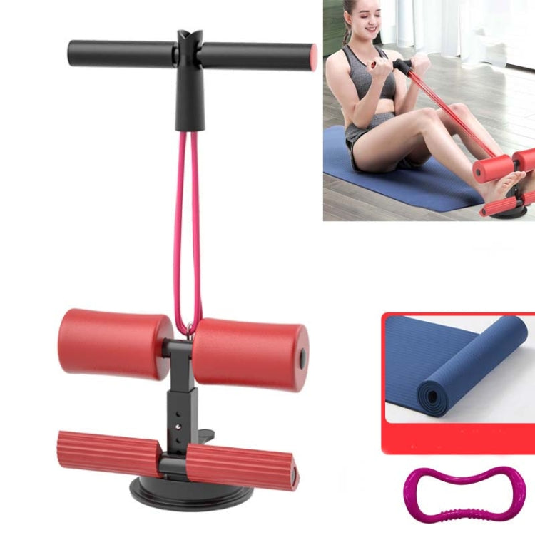 Suction-cup Abdominal Curler Sit-up Aid Household Waistcoat Line, Style:Drawstring + Yoga Mat
