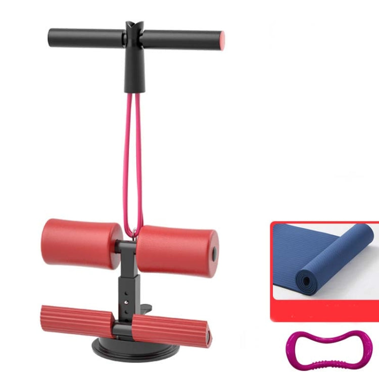 Suction-cup Abdominal Curler Sit-up Aid Household Waistcoat Line, Style:Drawstring + Yoga Mat