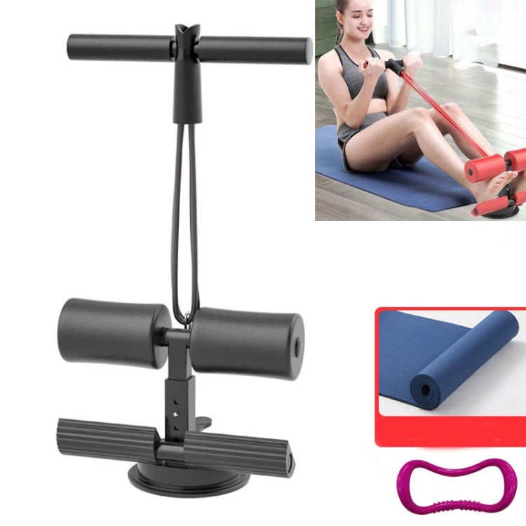 Suction-cup Abdominal Curler Sit-up Aid Household Waistcoat Line, Style:Drawstring + Yoga Mat