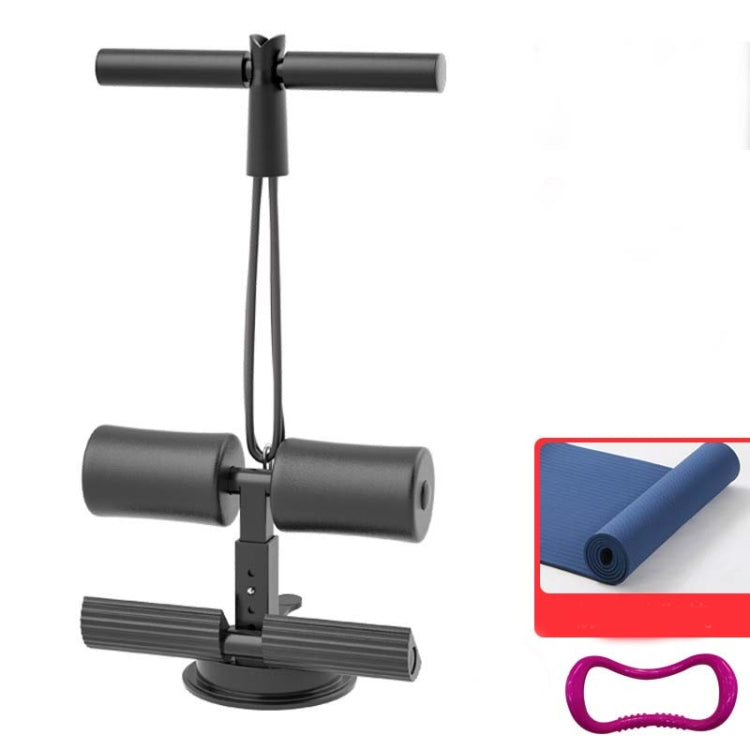 Suction-cup Abdominal Curler Sit-up Aid Household Waistcoat Line, Style:Drawstring + Yoga Mat