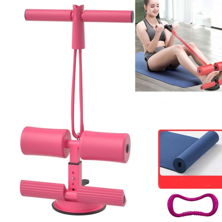 Suction-cup Abdominal Curler Sit-up Aid Household Waistcoat Line, Style:Drawstring + Yoga Mat