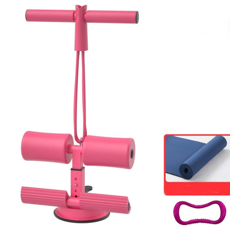 Suction-cup Abdominal Curler Sit-up Aid Household Waistcoat Line, Style:Drawstring + Yoga Mat