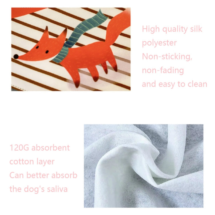 Pet Triangle Towel Three-layer Thickened Waterproof Saliva Towel, Size: L