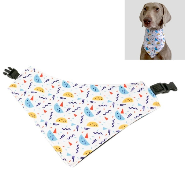 Pac-Man Pattern Pet Scarf Three-layer Thick Waterproof Saliva Towel, Size: L