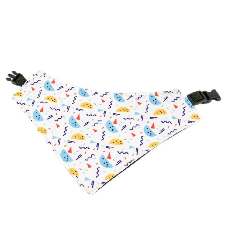 Pac-Man Pattern Pet Scarf Three-layer Thick Waterproof Saliva Towel, Size: XL