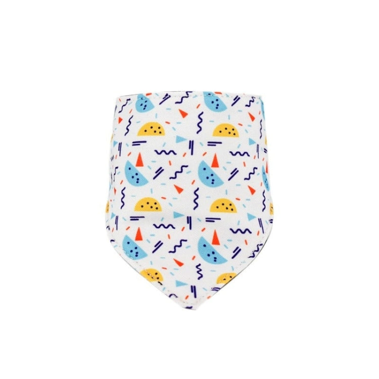 Pac-Man Pattern Pet Scarf Three-layer Thick Waterproof Saliva Towel, Size: XL