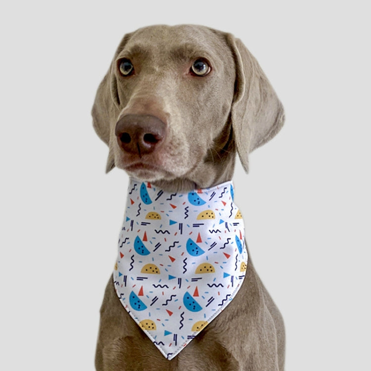 Pac-Man Pattern Pet Scarf Three-layer Thick Waterproof Saliva Towel, Size: XL