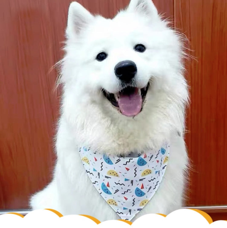 Pac-Man Pattern Pet Scarf Three-layer Thick Waterproof Saliva Towel, Size: XL