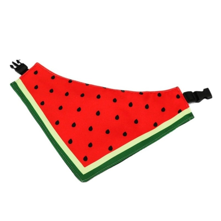 Watermelon Pattern Dog Scarf Three-layer Thick Waterproof Saliva Towel, Size: XS