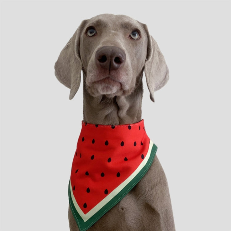 Watermelon Pattern Dog Scarf Three-layer Thick Waterproof Saliva Towel, Size: XXL