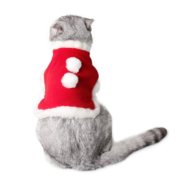 Pet Mini Cold-proof Red Cloak Neck Bell Christmas Shawl Cloak