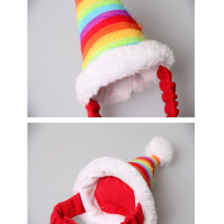 Pet Supplies Guinea Pig Headdress Rainbow Birthday Christmas Pointed Hat