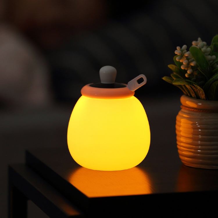 Round Nursing Bottle USB Silicone Night Light LED Bedside Lamp, Style:USB-in Version