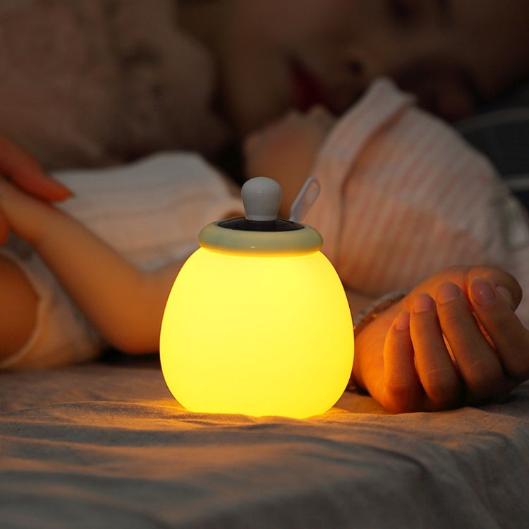 Round Nursing Bottle USB Silicone Night Light LED Bedside Lamp, Style:USB-in Version