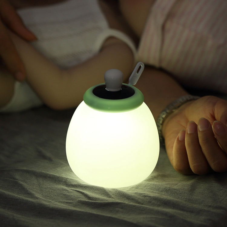 Round Nursing Bottle USB Silicone Night Light LED Bedside Lamp, Style:USB-in Version