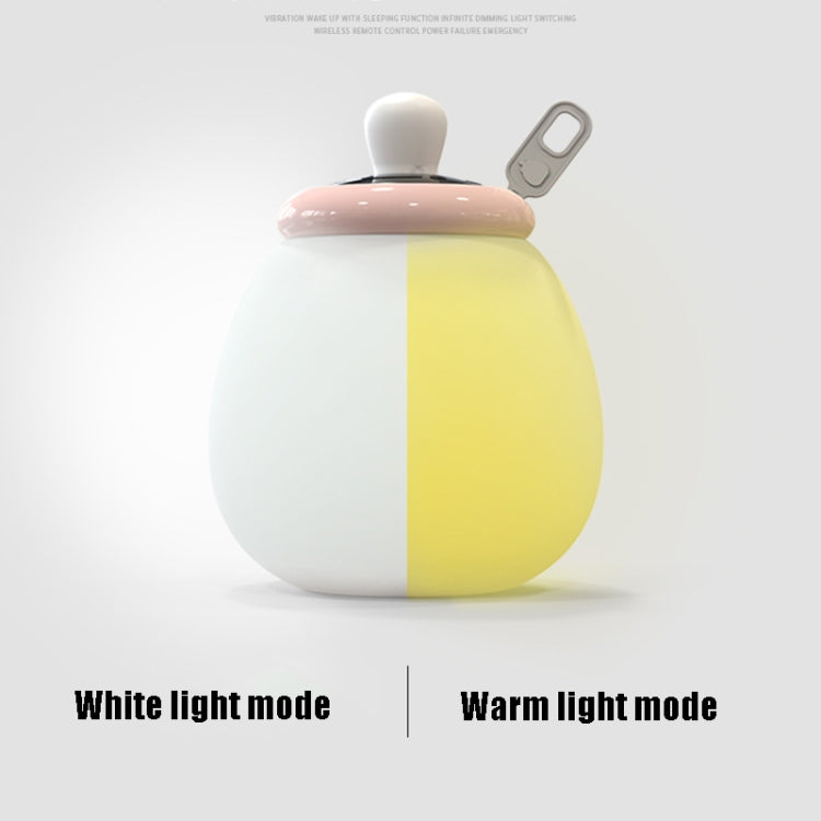 Round Nursing Bottle USB Silicone Night Light LED Bedside Lamp, Style:Remote Control  Version