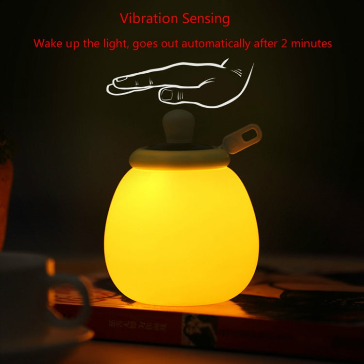 Round Nursing Bottle USB Silicone Night Light LED Bedside Lamp, Style:Remote Control  Version