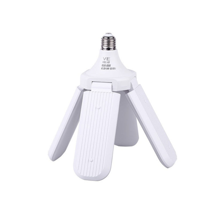 Led 6500k Creative Folding Light Four Leaf Fan Light High Power Led Energy Saving Bulb, Power: 60W Four Leaves