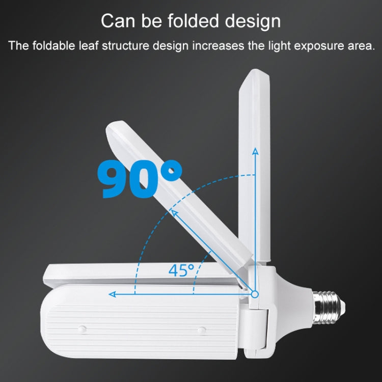 Led 6500k Creative Folding Light Four Leaf Fan Light High Power Led Energy Saving Bulb, Power: 60W Four Leaves