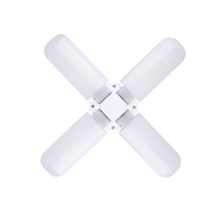 Led 6500k Creative Folding Light Four Leaf Fan Light High Power Led Energy Saving Bulb, Power: 60W  Round Four-leaf