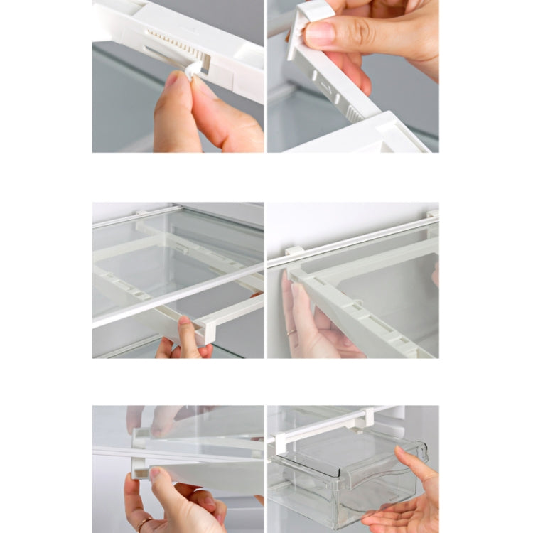 Refrigerator Storage Box Drawer Type Square Household Multifunctional Food Preservation Box, Specification: 1 Fresh Box