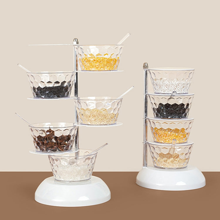 Kitchenware Storage Tank 4-layer Rotatable Vertical Seasoning Box Set With Spoon